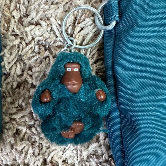 Kipling Crossbody Bag in Dark Teal With Gorilla Keychain - Picture 4 of 9